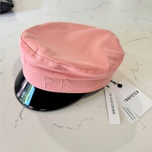 Ruslan Baginskiy embroidered baker boy hat in pink